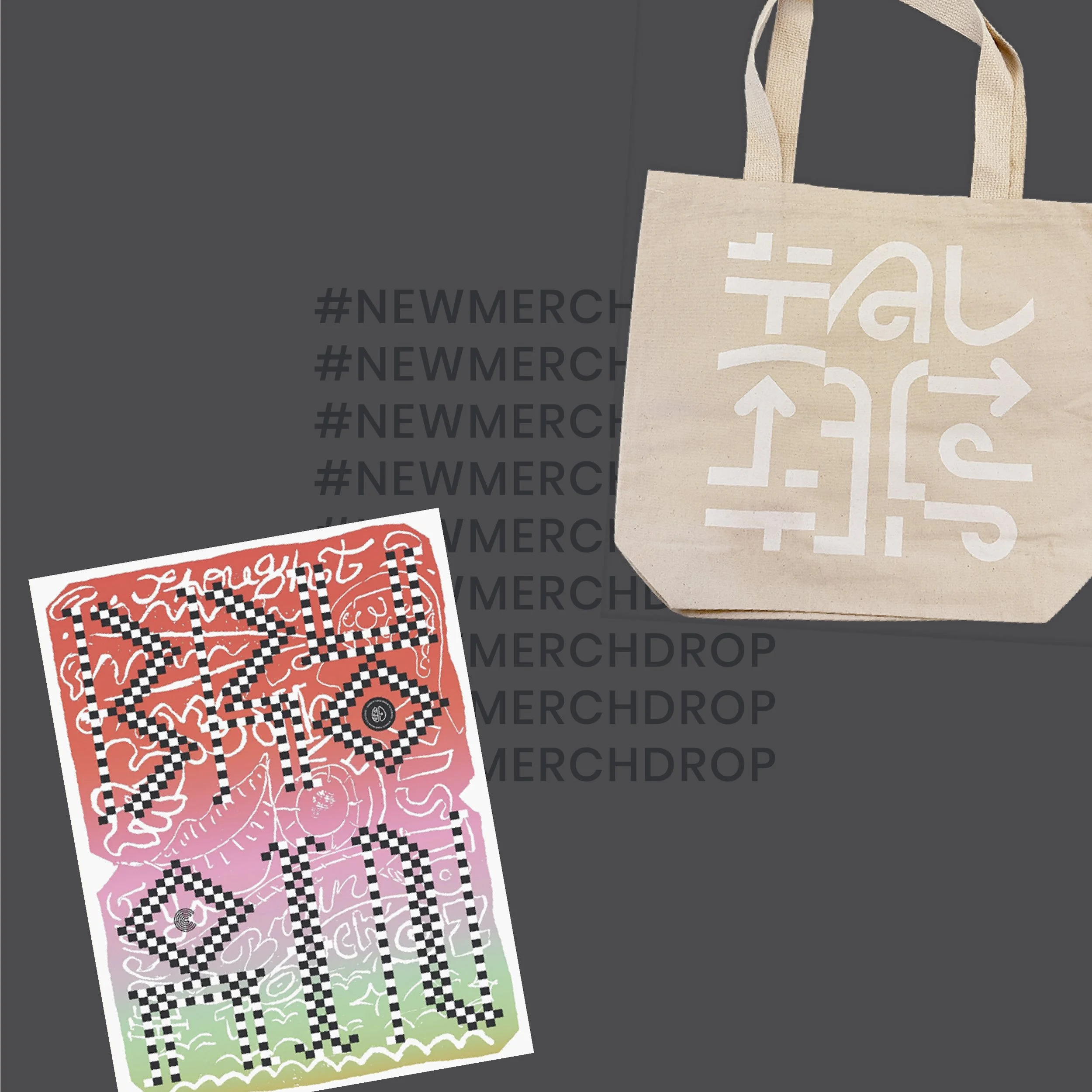 Abstracted Tonal Canvas Tote — Brain Donor Project Shop
